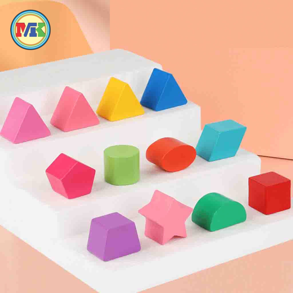 Đồ Chơi Hộp Thả Hình Khối Gỗ Nhiều Màu Sắc - Đồ Chơi Gỗ Thông Minh Cho Bé Trai, Gái 2 3 4 5 Tuổi