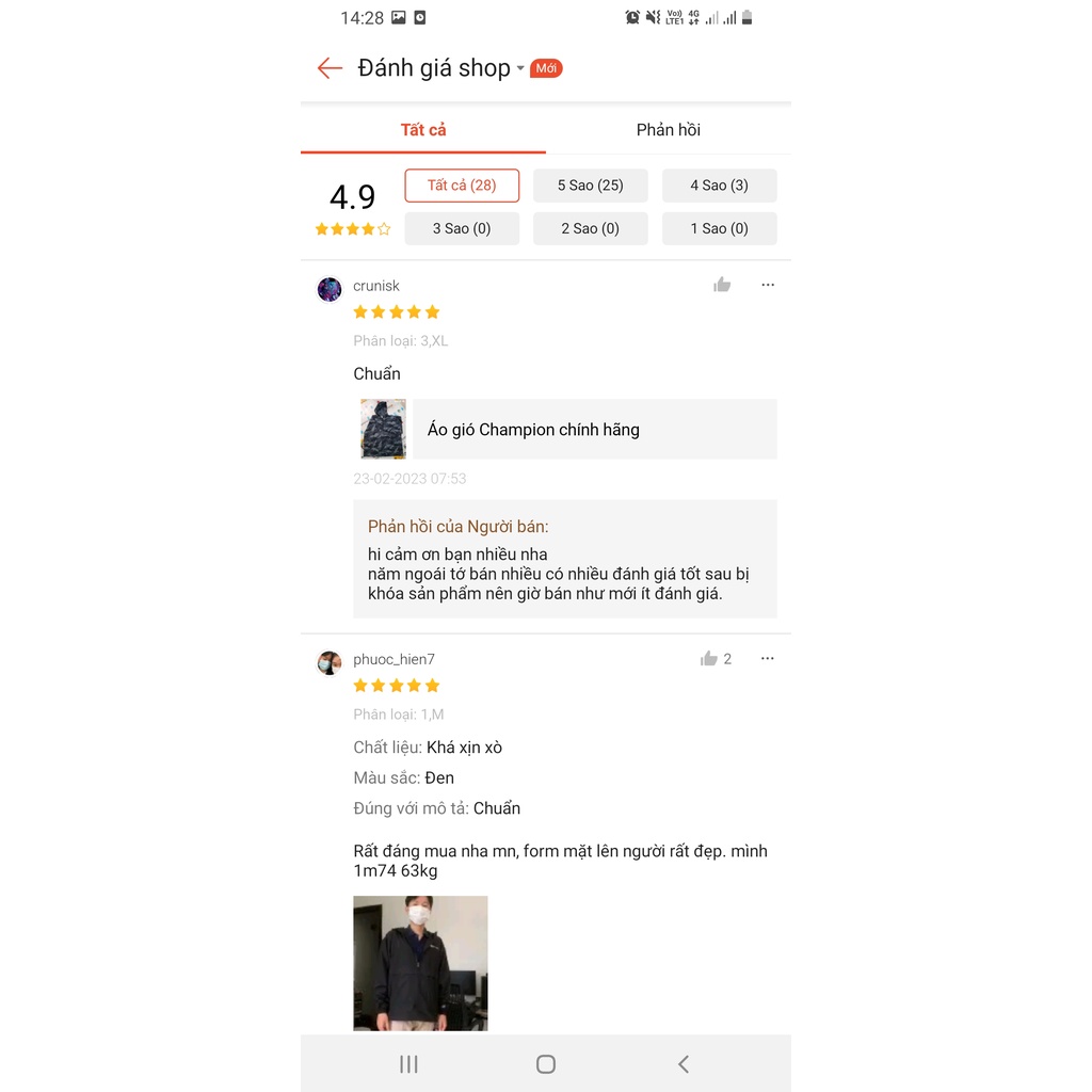 Áo jacket Champion màu trắng auth 100% new