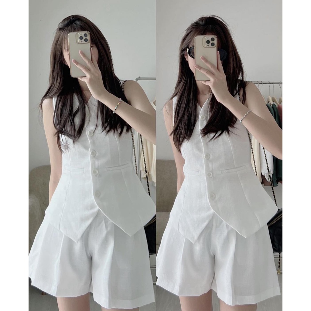 SET ÁO GILE MIX QUẦN SHORT XẾP LY