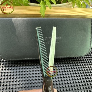 Bộ kéo cắt tóc tỉa tóc Tony&guy Nhật Bản cao cấp màu đen mun [Mua một bộ kéo tặng kèm một bao da+2 lược+chỉnh kéo]