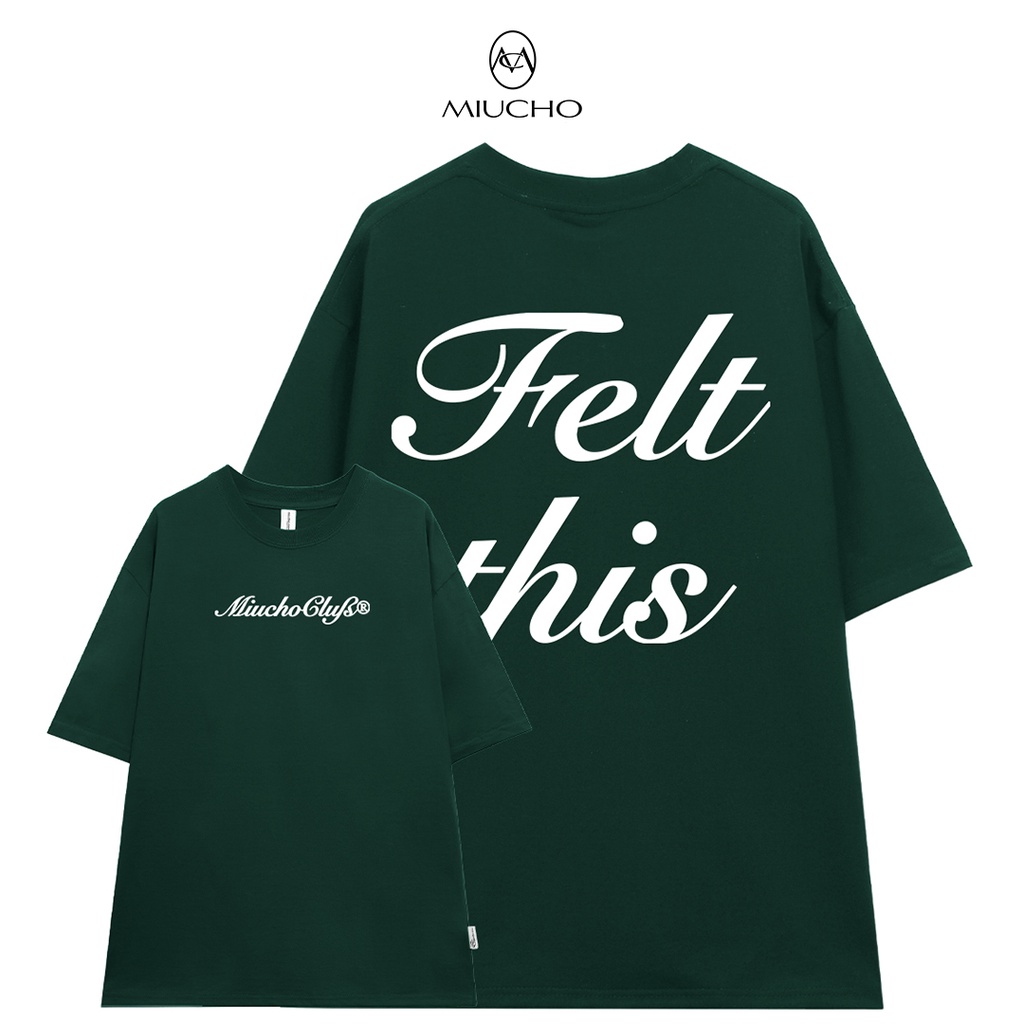 Áo thun unisex form rộng MT125 Miucho chất vải cotton in brand name