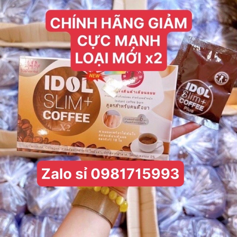 Giảm cân cafe idol slim x2- IDOL SLIM COFFE - siêu mạnh chuẩn TL hộp 10 gói