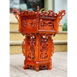 Cặp đèn lồng gỗ hương (kt 46 x 46 cm)