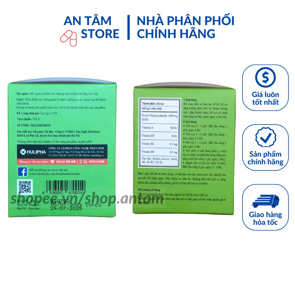 Natufib chất xơ chống táo bón cho bà bầu và trẻ nhỏ