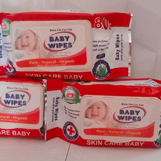 2 gói Khăn Giấy Ướt , Baby Wipes 80g