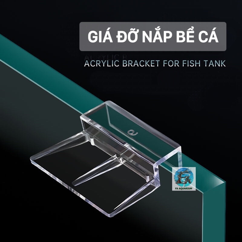 Giá đỡ nắp bể cá, miếng kẹp kính acrylic đỡ nắp bể