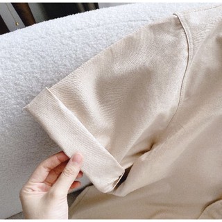 SET ÁO NUDE CỔ SƠ MI CHÂN VÁY MIDI