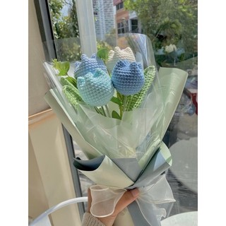 Bó 4 bông tulip màu pastel