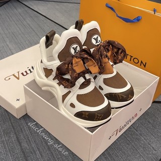 GIÀY L’V WHITE BROWN LAI AU SC [ Full Box + Free Ship ]