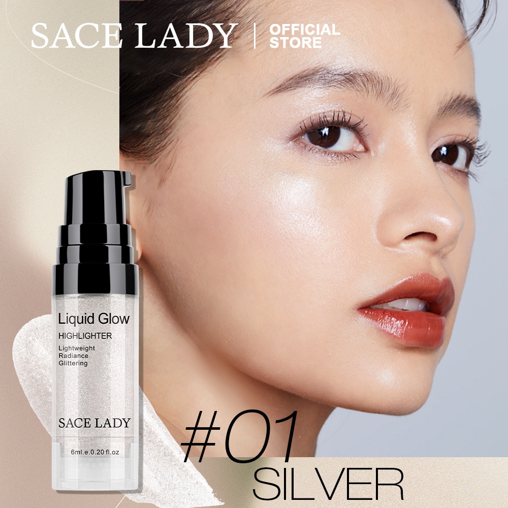 Kem bắt sáng SACE LADY trang điểm mặt phối ánh nhũ lấp lánh 6ml