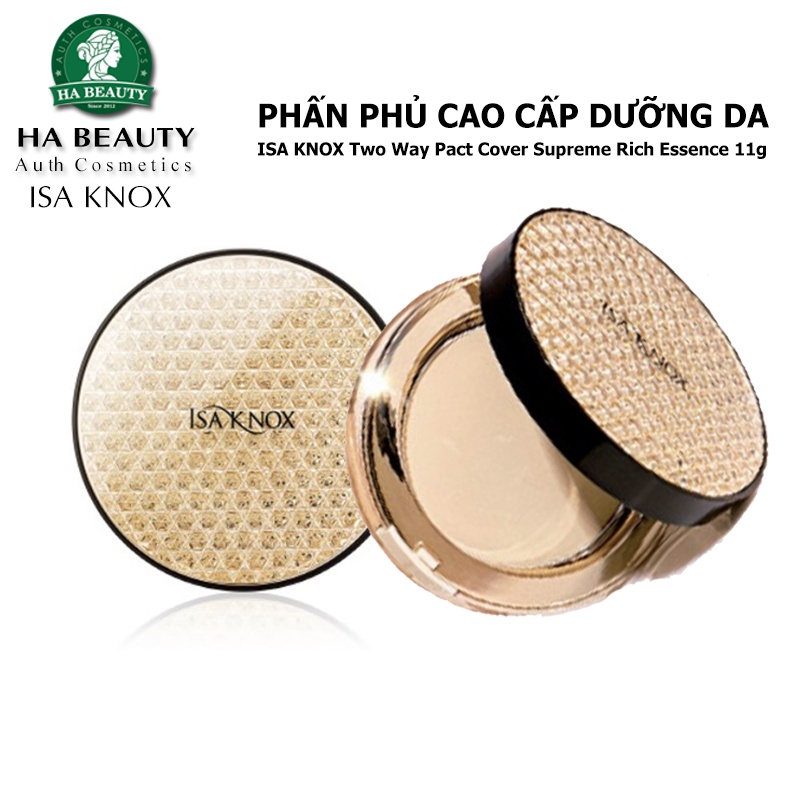 Phấn phủ láng mịn dưỡng da Cao Cấp Hàn Quốc ISA KNOX Two Way Pact Cover Supreme Rich Essence 11g SPF30 PA++