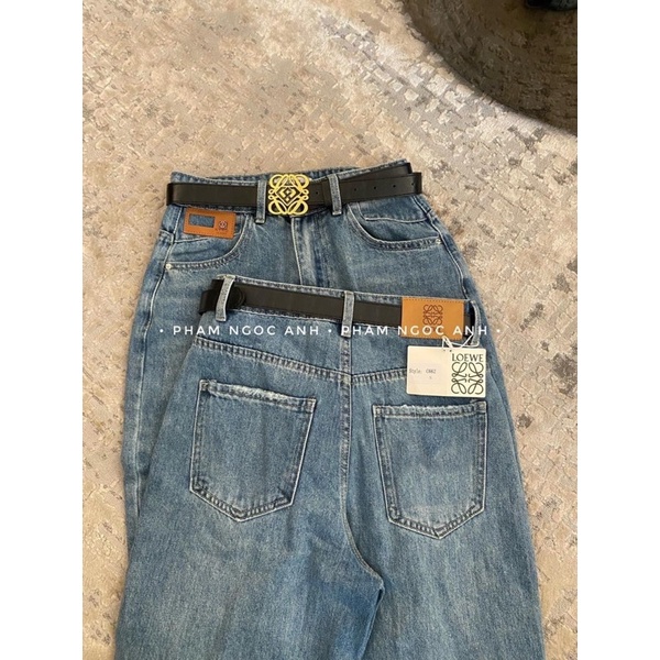 Quần jean  Baggy rách xanh nhạt