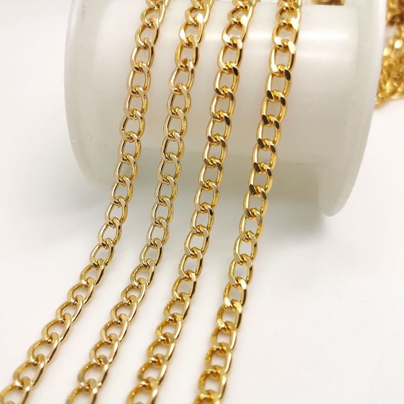 Dây xích kim loại kích thước nhỏ 2-3mm cuộn 1-5m, kho phụ liệu may