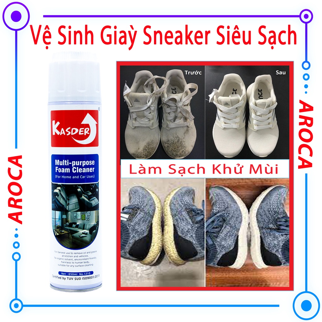 Chai Tẩy Trắng Giầy Sneaker Cọ Đầu Chổi - Lọ Nước Lau Giày Dép Đánh Vết Ố Bẩn - Dung Dịch Chà Giặt Khô Làm Sạch