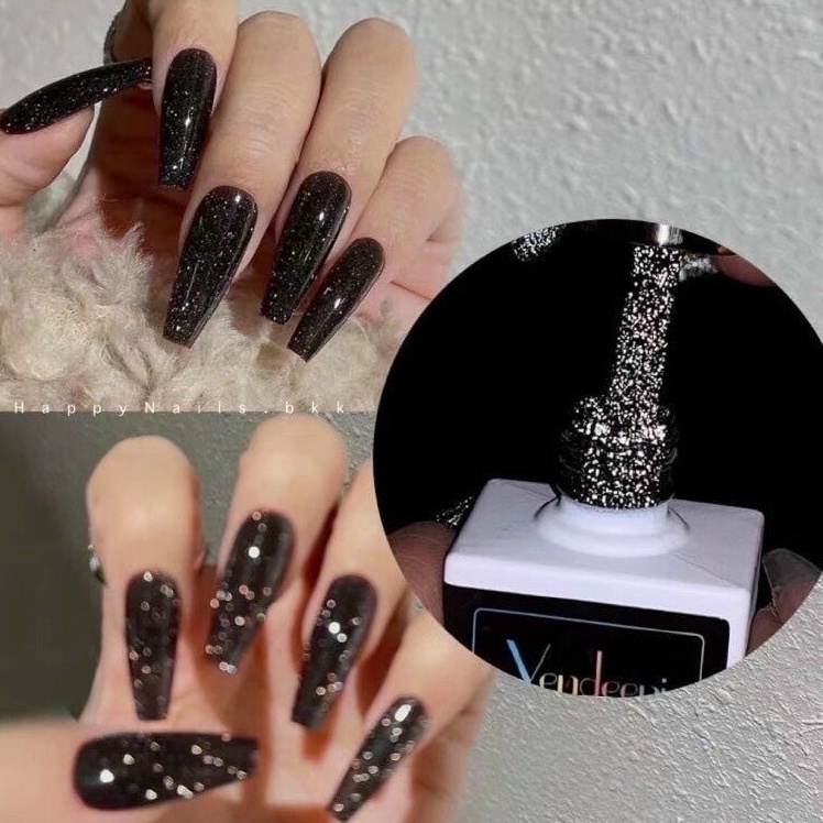 sơn gel nhũ flash màu đen thui