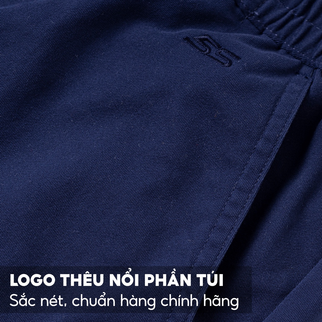 Quần Short Kaki Nam 5S Premium, Chất Cotton Cao Cấp, Cạp Phối Chun Hai Bên Hông, Co Giãn Thoải Mái (QSK23003)