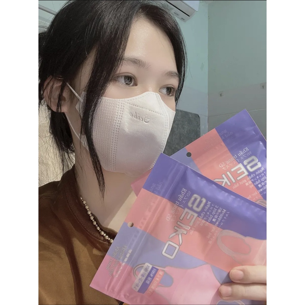 Hot Trend 2023 - Thùng 100 chiếc khẩu trang 5D SEIKO Nhật Bản