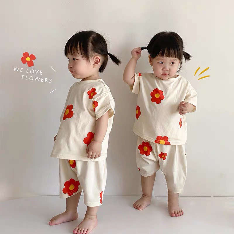 Bộ Quần Áo Cộc Tay Trẻ Em Cho Bé Trai Và Bé Gái Hình Hoa Quả Heri Kids