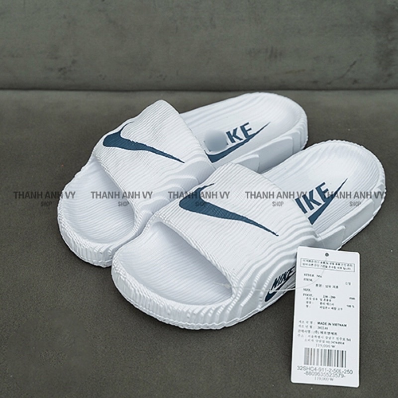 Dép Nikee đúc nguyên khối siêu nhẹ, dép unisex quai ngang đẹp dáng thể thao chống nước full box