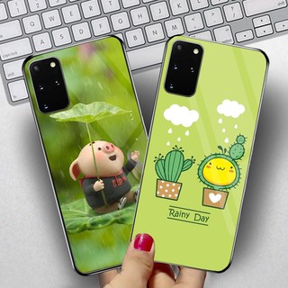 Ốp samsung s20 plus, s20 fe mặt kính cường lực, sáng bóng