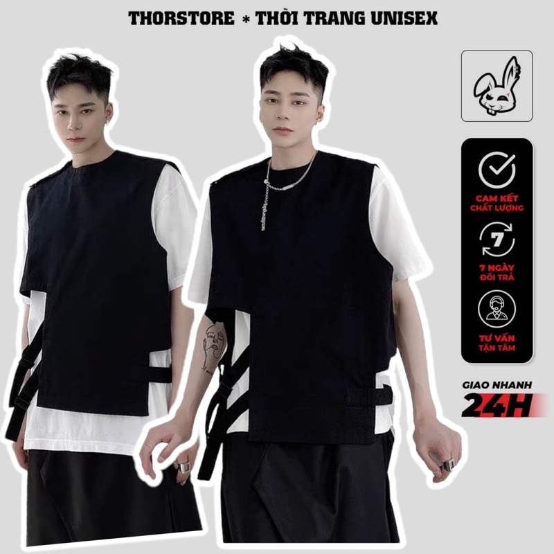 Áo Gile unisex,chất kaki thiết kế 2D