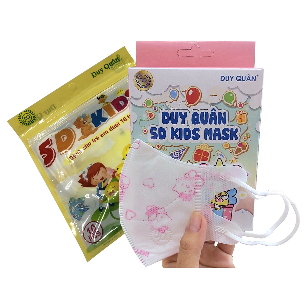 Khẩu trang y tế cho bé mix hình dễ thương - 10sp/hộp