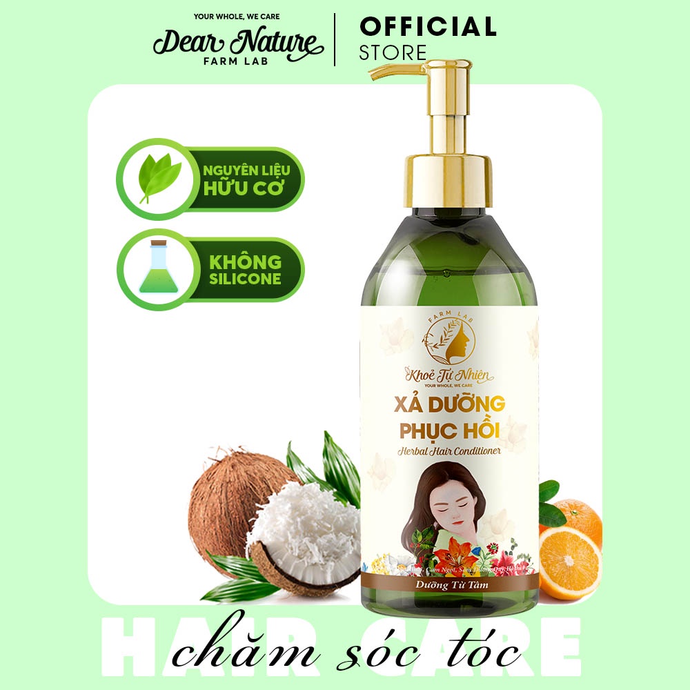 Dầu xả thảo dược dưỡng tóc phục hồi tóc hư tổn Dear Nature Khỏe Tự Nhiên cho phụ nữ