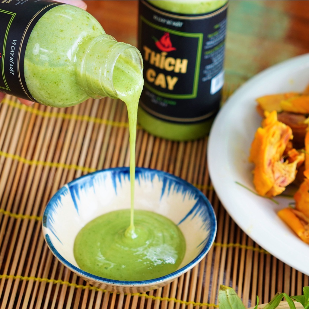 Nước chấm xanh Thích Cay 250ml, hải sản mù tạt, ớt xanh, tương chấm cay nòng, ăn lẩu XM250-1C530337
