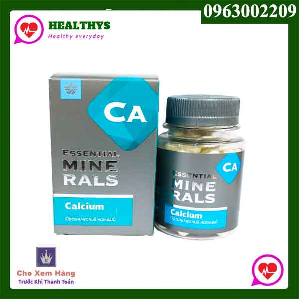 Viên uống bổ sung canxi hữu cơ Essential Minerals Calcium của Nga ( Hàng Chính Hãng )