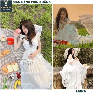 Đầm maxi xòe tầng Váy 2 dây đi biển, đi chơi, hẹn hò Ulzzang, kiểu dáng tiểu thư, công chúa, bánh bèo - LAIKA