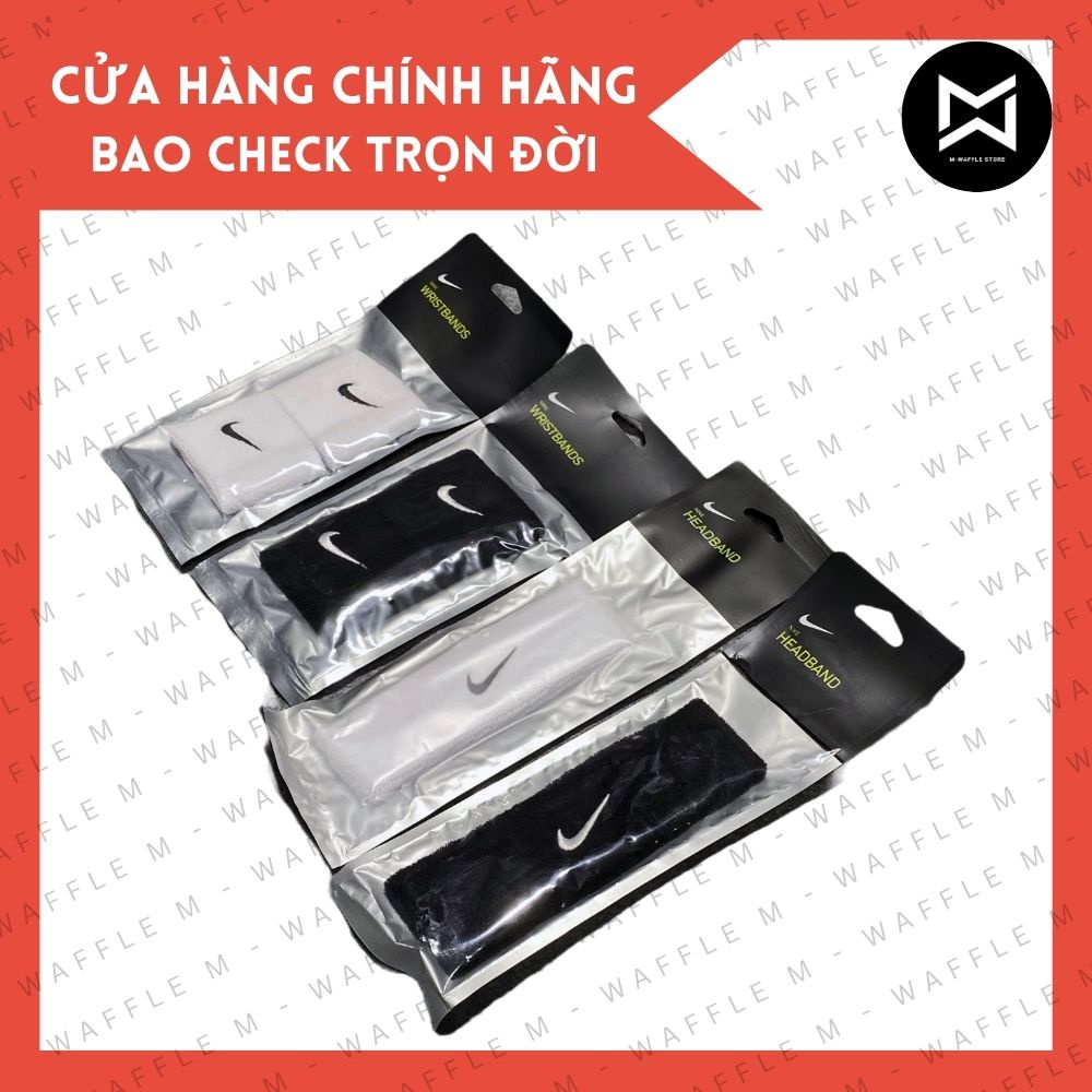 (𝗖𝗵𝗶́𝗻𝗵 𝗵𝗮̃𝗻𝗴) Băng Trán Băng Đô Băng Cổ Tay NIKE - Headband & Wristband - Full seal