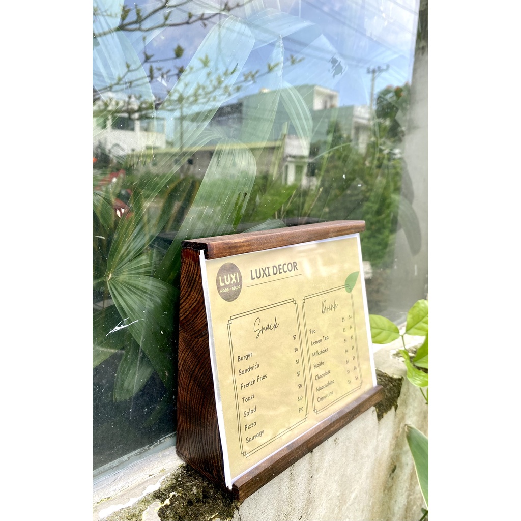 Bảng gỗ bỏ giấy A5 để bàn - Sang trọng, bền đẹp - LUXI DECOR