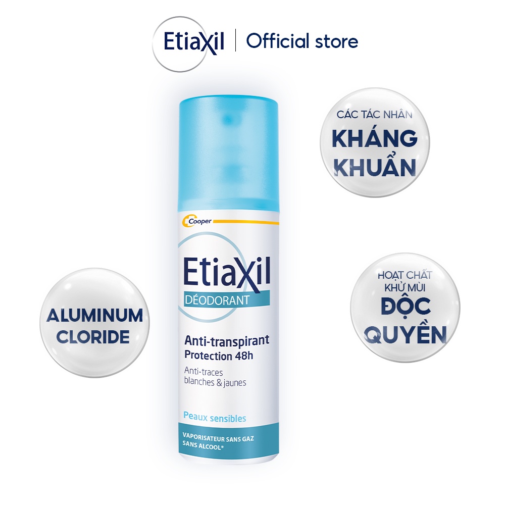 Combo Xịt Khử Mùi Tức Thì Etiaxil 100ml và Lăn Khử Mùi Ngăn Mồ Hôi Etiaxil 15ml (nhãn nâu)