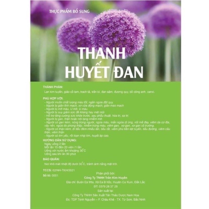 THANH HUYẾT ĐAN TRẦN KIM HUYỀN