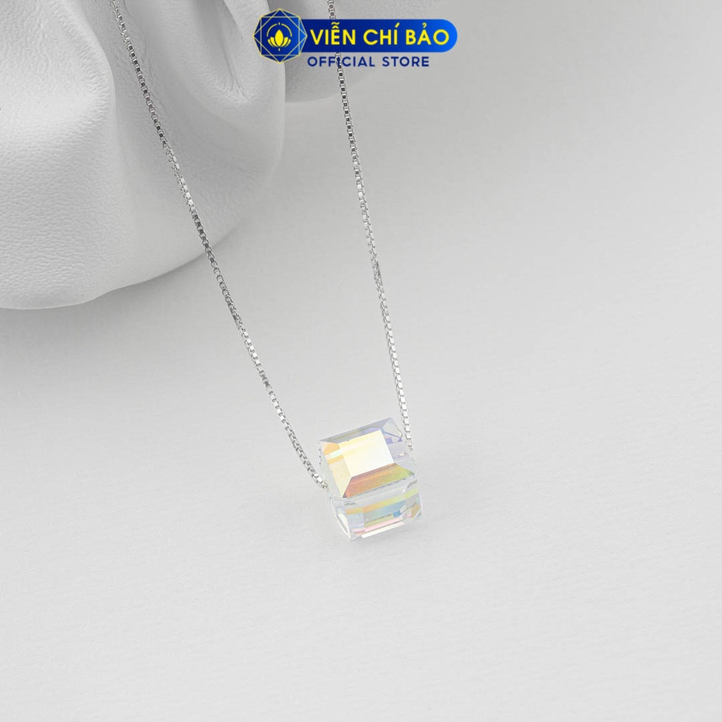 Dây chuyền bạc nữ mặt tinh thể chất liệu bạc 925 thời trang phụ kiện trang sức Viễn Chí Bảo D400126XB