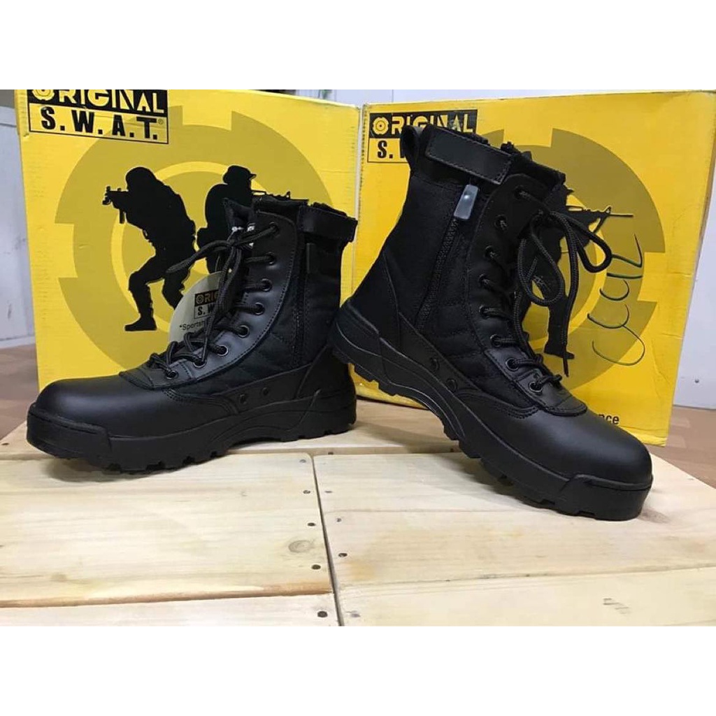 Giày Cao Cổ Swat Chuyên Dụng - Giày Bốt Nam Swat Phong Cách Lính Mỹ Hàng Xịn