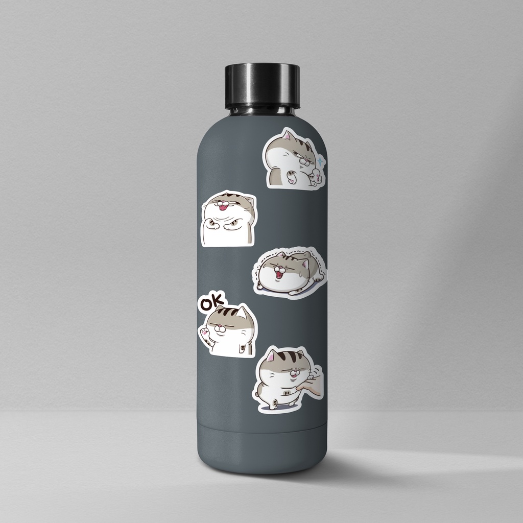 Bộ 40 Sticker Dán Mẫu Mèo Ami Ú - Sticker Dán Chống Nước Trang Trí Laptop, Bình Nước, Mũ Bảo Hiểm...