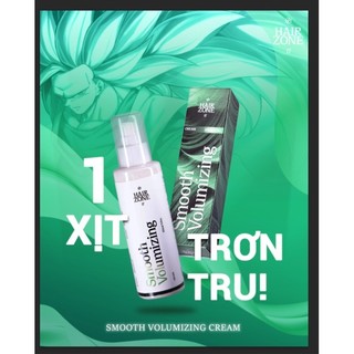 12h tóc bóng mượt [Chính hãng] Dưỡng tóc Smooth Volumizing Cream giữ tóc mướt suốt 12 Hairzone suôn mượt