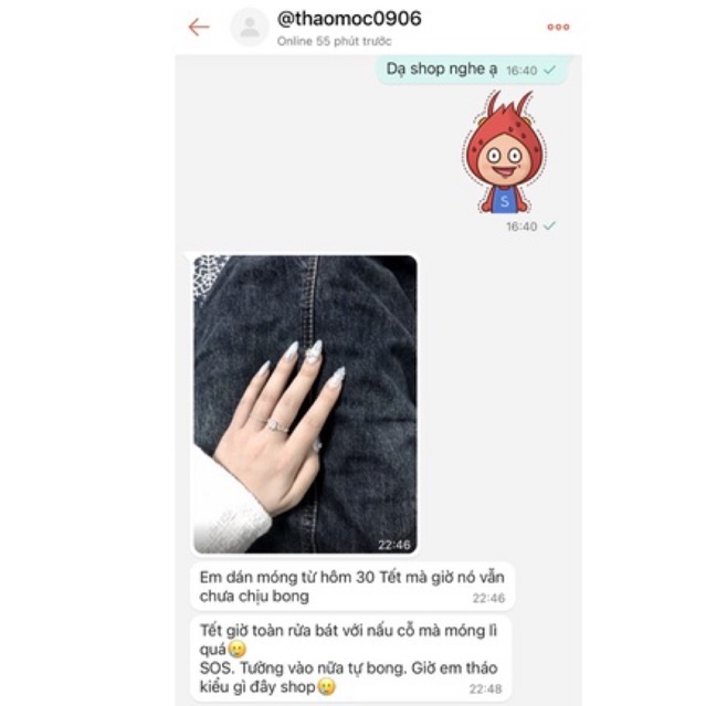 Móng giả đính đá nailbox đính đá móng giả thiết kế - KÈM THEO DŨA VÀ KEO GẮN