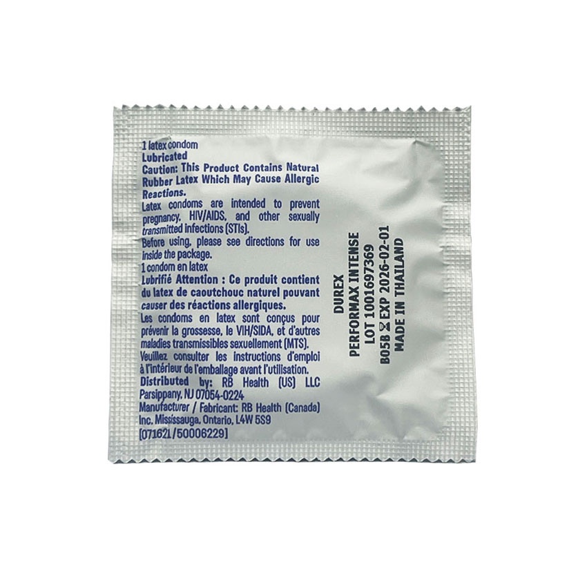 Bao cao su cao cấp gân, gai và kéo dài thời gian quan hệ Durex Performax Intense