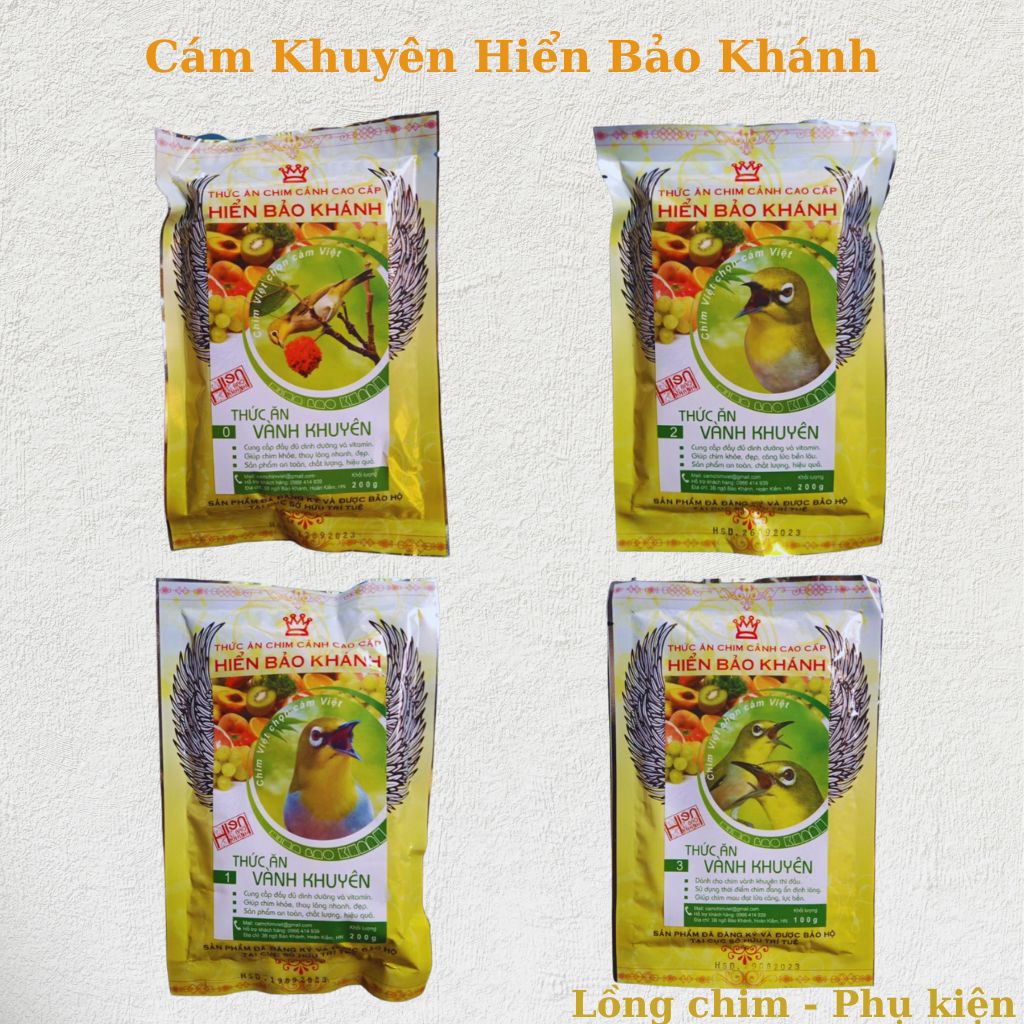 Cám chim Khuyên Cám Khuyên Hiển Bảo Khánh cao cấp số 0, 1, 2, 3 giá rẻ chất lượng