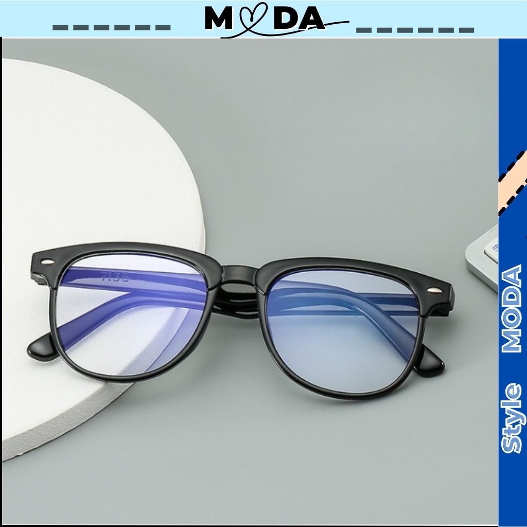 Kính không độ nam nữ giả cận gọng vuông chống tia UV ánh sáng xanh, Mắt kính thời trang phong cách cá tính MODA K007