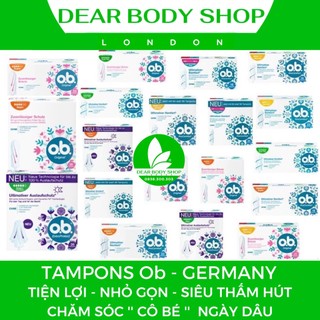 Băng vệ sinh tampons ob - siêu thấm - siêu nhỏ gọn - dạng nút chai nhập đức