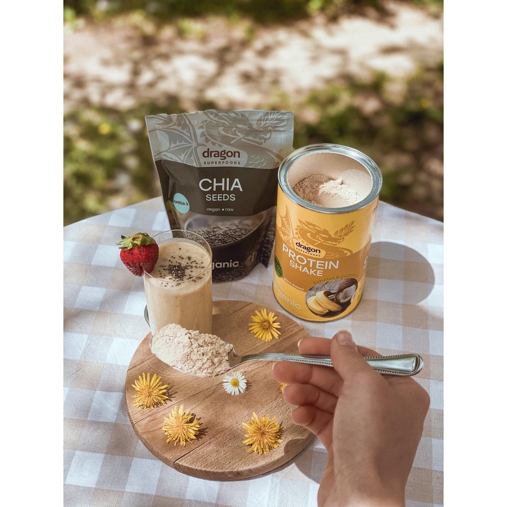 Bột protein Shake thực vật hưu cơ nhiều vị Dragon Superfoods 500gr