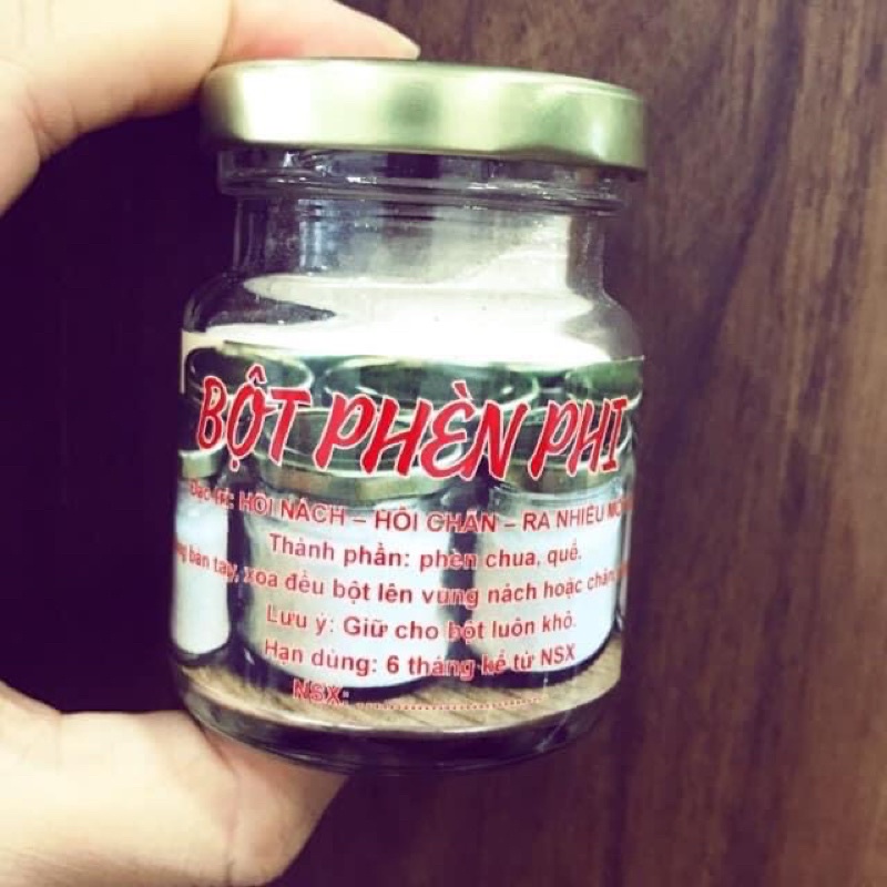 Bột phèn phi khử mùi hôi cơ thể, an toàn không tác dụng phụ