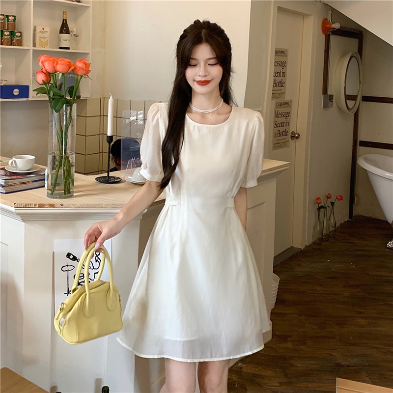 Váy Nữ Ngắn Tay Dáng Chữ A Thiết Kế Mỏng Xinh Xắn Phong Cách Trẻ Trung Dự Tiệc Thời Trang Sugal VAY NU 045V1