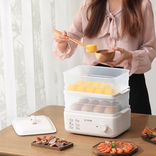 Nồi hấp thức ăn công suất lớn nồi hấp đa năng trong suốt 2 lớp