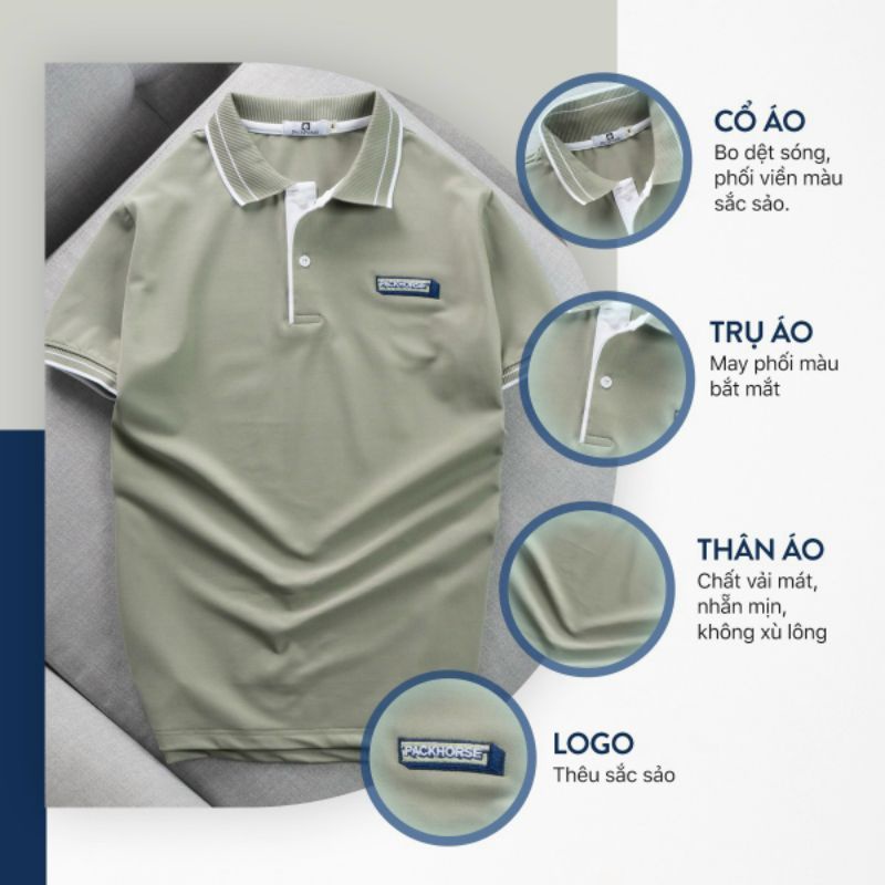 Áo thun polo pack H nam
