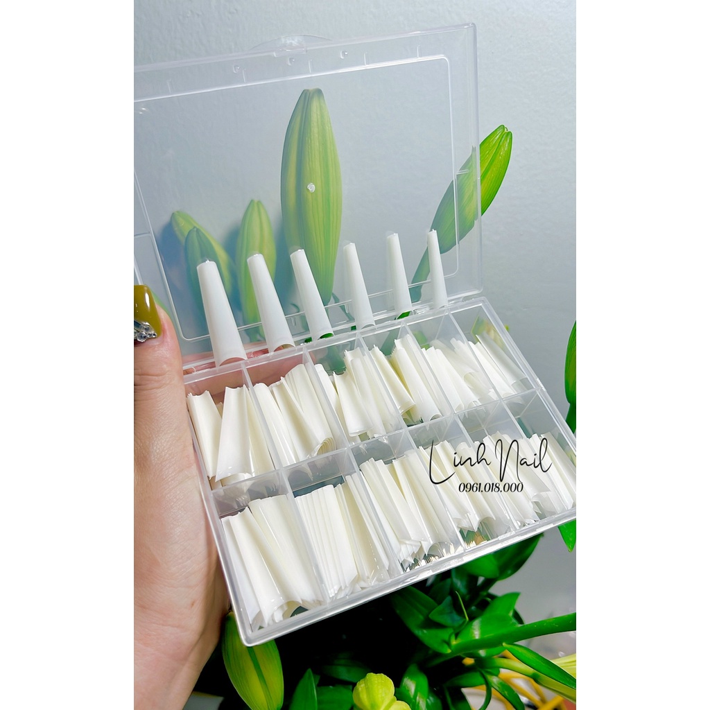 Móng nối típ form dài, móng giả nail hộp 500 móng