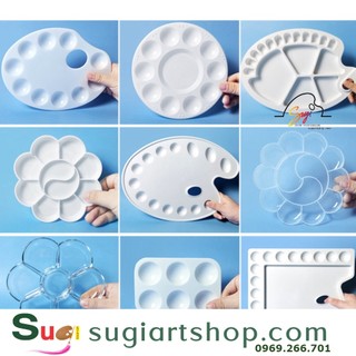 [ Sugi Art Shop ] Khay Bảng pha màu Nhựa (Palette) - Khay pha màu